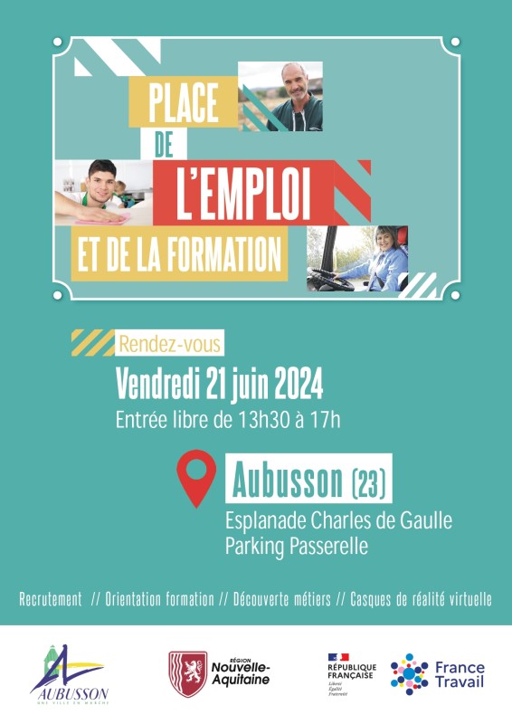 Affiche 21 juin 2024- france travail - Aubusson