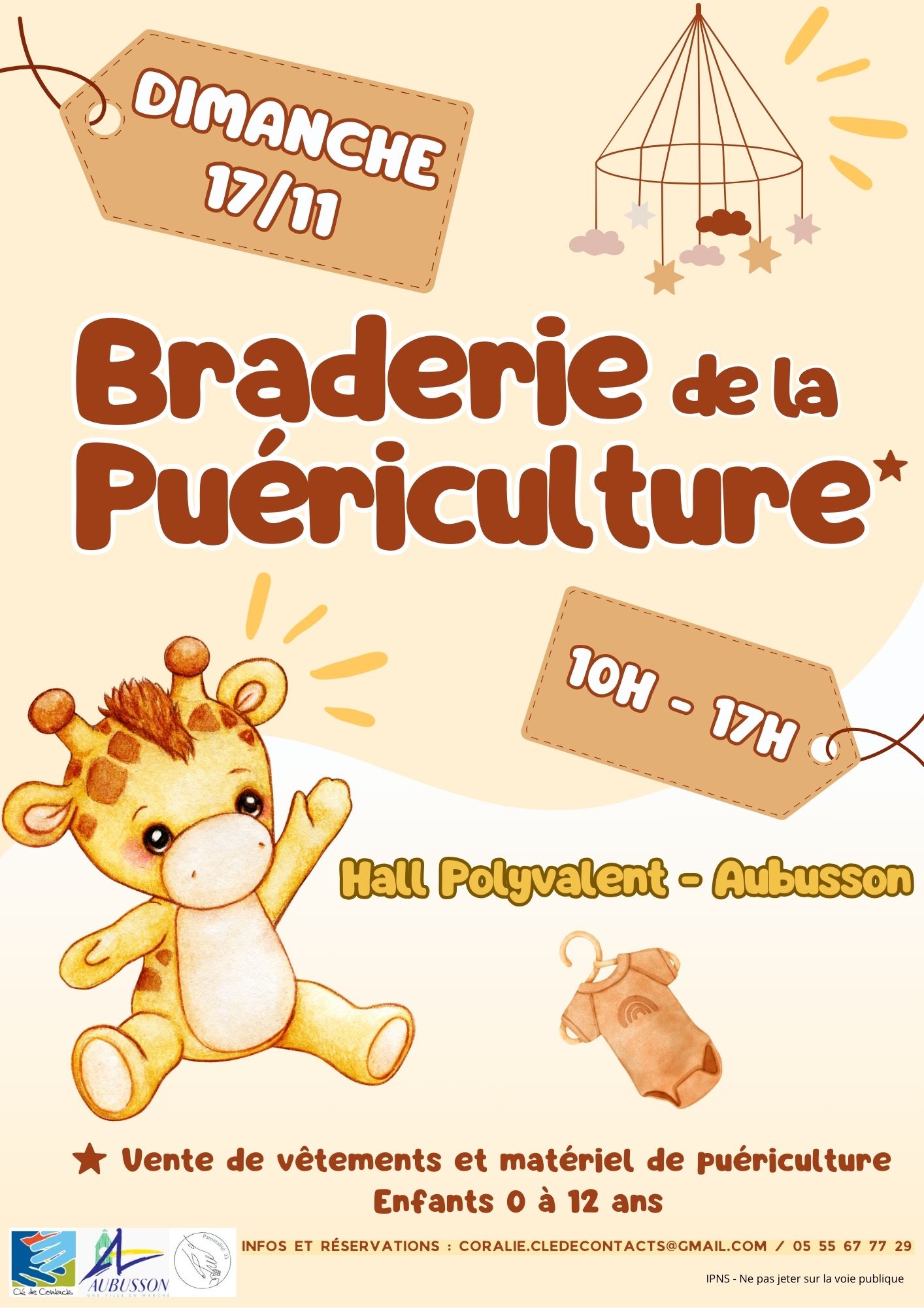 Braderie puériculture clé de contact novembre 2024