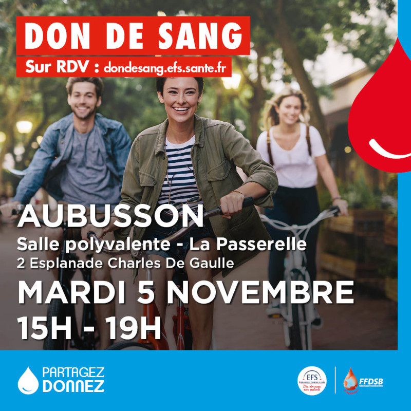 Don du sang Aubusson - Novembre 2024