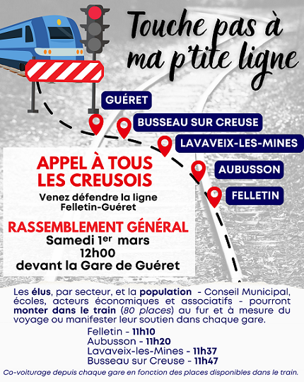 Manif petite ligne gueret